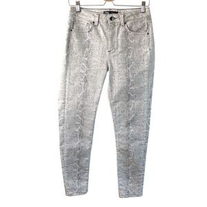 Zara Snakeskin Print High Rise Skinny Jeans Size 6 New with Tags